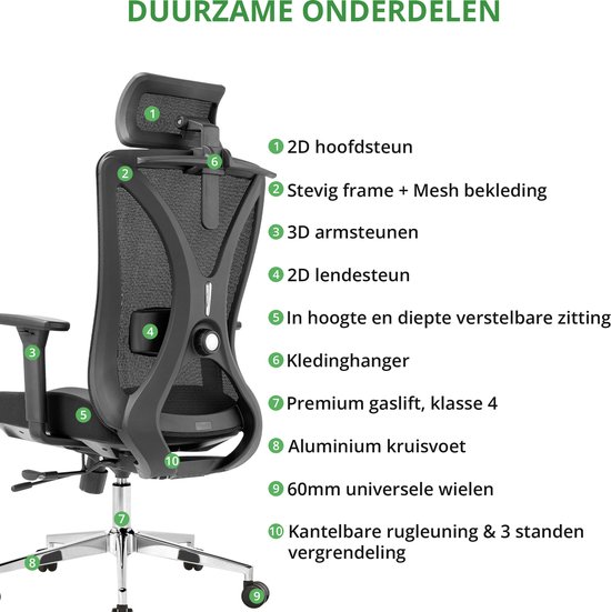 Stabureaus Ergonomische Bureaustoel - Image 4